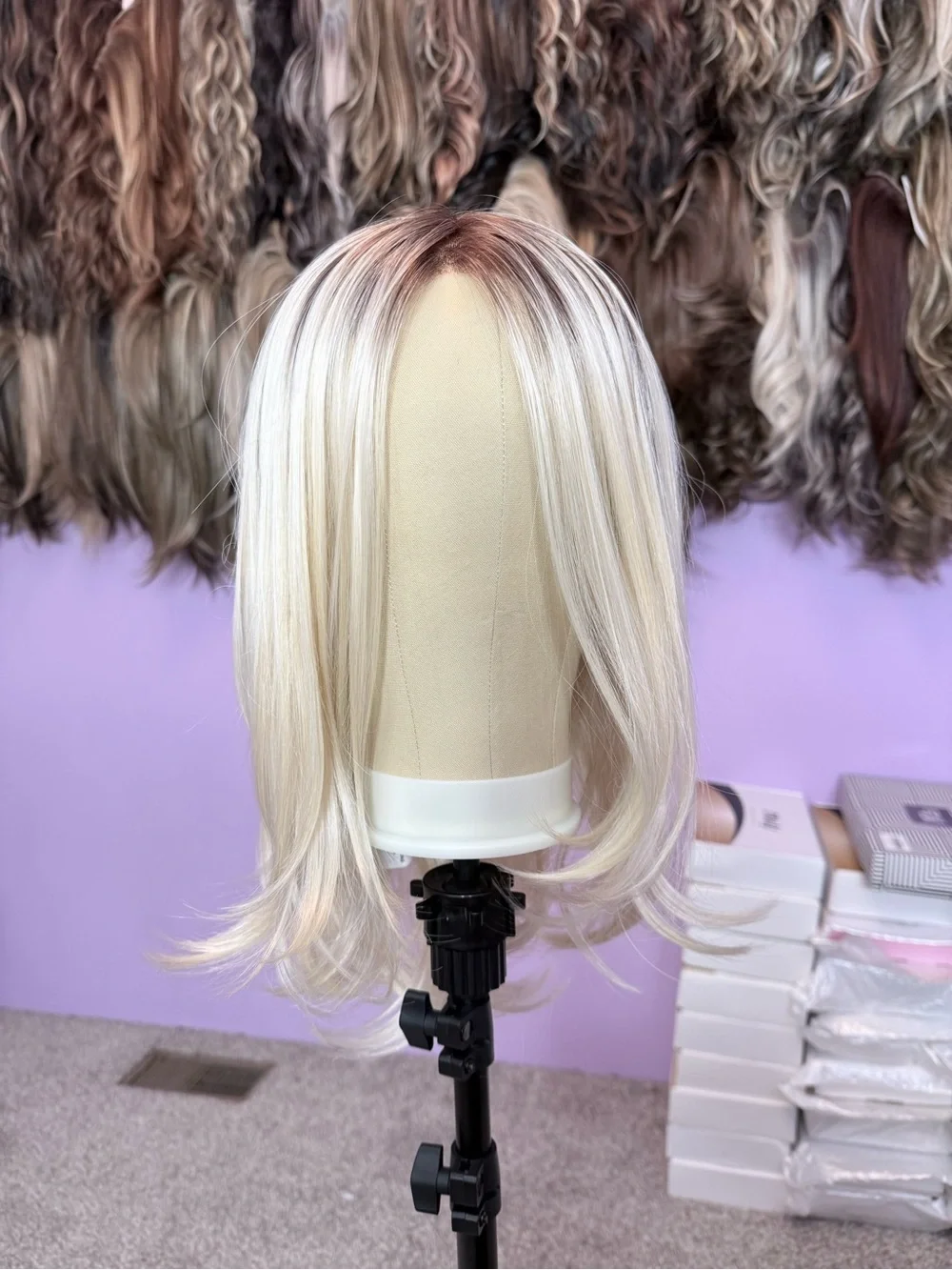 Ella DWY Rooted Blonde Monofilament